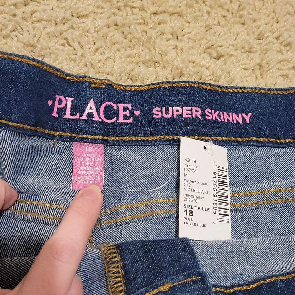 The Children's Place, Girls Plus Size Skinny Jeans, Size 18, NWT
